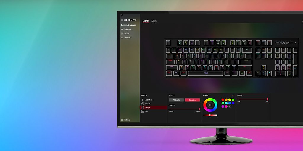 Bàn phím cơ HyperX Alloy Origins RGB (HX-KB6RDX-US) | Hệ thống Led RGB rực rỡ