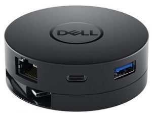Hub chuyển đổi Dell DA300 USB-C Mobile Adapter - USB-C to HDMI / VGA / DP /E thernet / USBC / USB-A - SNP (70177151)