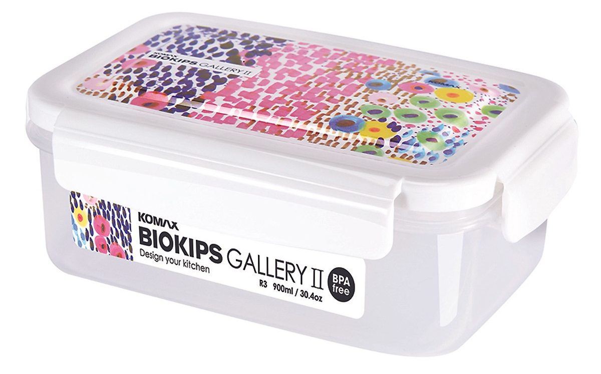 Hộp nhựa chữ nhật Biokips Gallery II Komax (màu trắng) 900ml - 71977_1