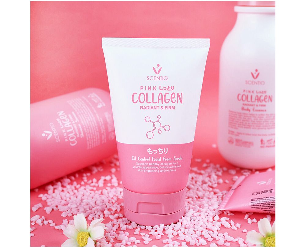 Sữa rửa mặt kiểm soát nhờn Scentio Pink Collagen 100ml-1