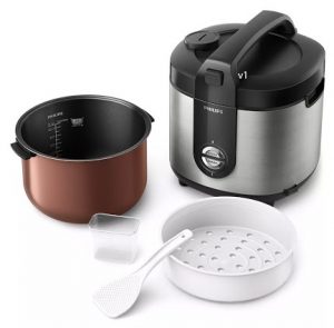 Giữ ấm đến 48 giờ Khi cơm được nấu chín, chức năng giữ ấm sẽ tự động kích hoạt đảm bảo cơm luôn nóng để bạn có thể sử dụng trong 2 ngày. Hợp kim dày hơn Đảm bảo cho từng hạt gạo được chín đều, các bữa cơm của gia đình bạn sẽ được hoàn hảo hơn. Hệ thống nhiệt 3D thông minh Hệ thống nhiệt bao quanh nồi cơm của bạn. mang lại hương vị thơm ngon cho từng hạt cơm. Nắp trong có thể tháo rời Dễ dàng vệ sinh với nắp trong có thể tháo rời đơn giản. Thiết kế độc đáo có thể bỏ bọt một cách hiệu quả và chống tràn. Dung tích lên đến 2 lít Được trang bị dung tích lớn giúp bạn có thể nấu ăn cho gia đình, hay mỗi khi có tiệc cùng bạn bè và người thân. Thân nồi bằng thép Đem lại độ bền lâu dài và chắc chắn với thiết kế bằng thép của thân nồi.