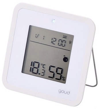 Đồng hồ có báo thức, đo ẩm kế và nhiệt độ ELECOM OND-01WHK