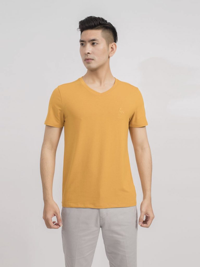 Áo T-shirt ngắn tay Aristino ATS018S9 màu Vàng 67 cỡ S