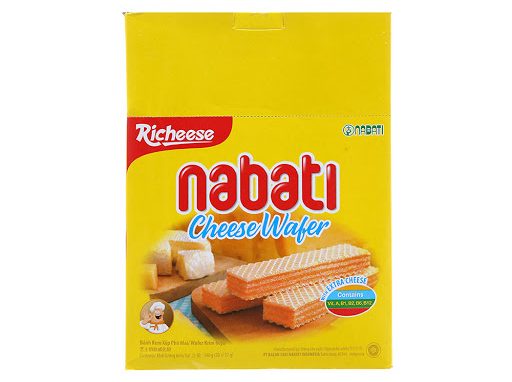 Bánh kem xốp phômai Richeese Nabati hộp 20 gói x 16gr