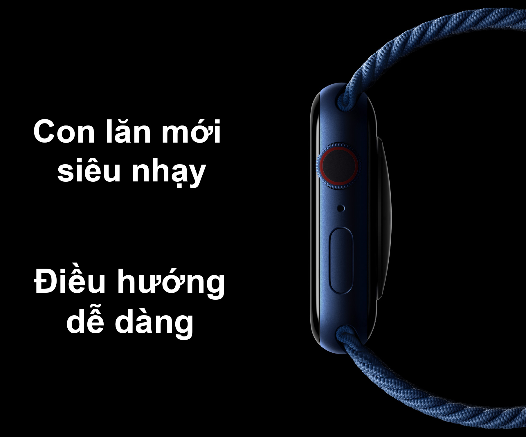 Apple Watch Series 6 GPS + 4G 40mm viền nhôm Xanh Lam | Con lăn mới siêu nhạy