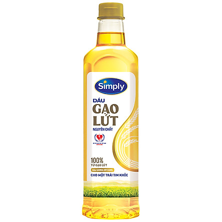 Dầu gạo lứt nguyên chất Simply RBO 1L_1