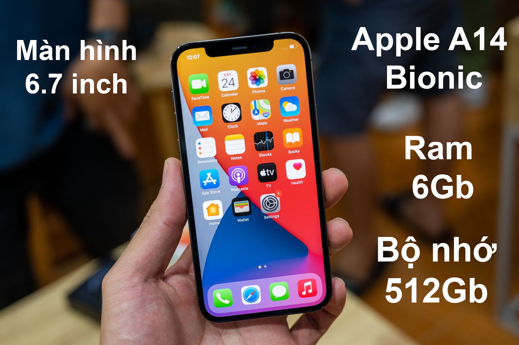 iPhone 12 Pro Max 512 GB | Màn hình Super Retina XDR 6.7 inch sắc nét, hiệu năng mạnh mẽ