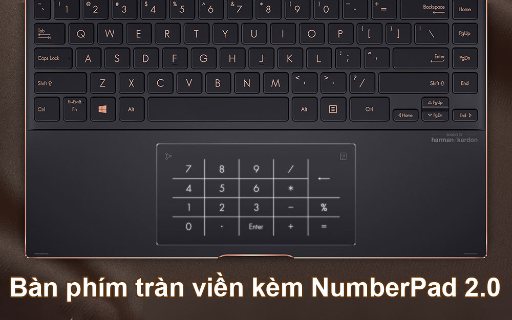 Asus ZenBook UX371EA-HL701TS | Bàn phím tràn viền kèm NumberPad 