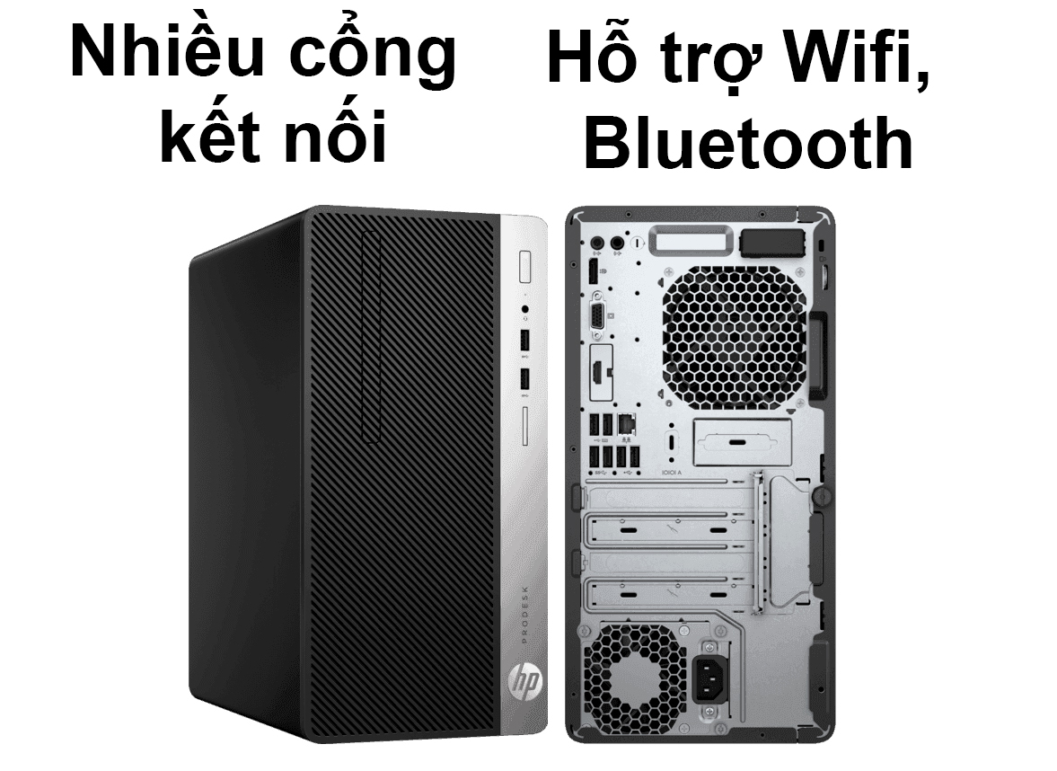 PC HP ProDesk 400 G6 MT | Nhiều cổng kết nối, hỗ trợ Wifi và Bluetooth