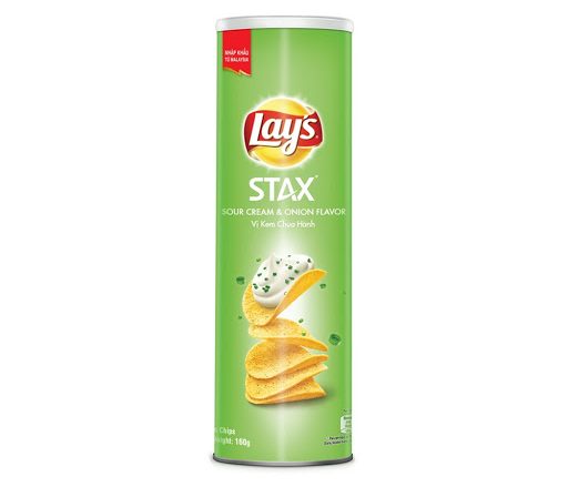 Snack khoai tây ống Lay's Stax Vị Kem chua hành tây 160g_1