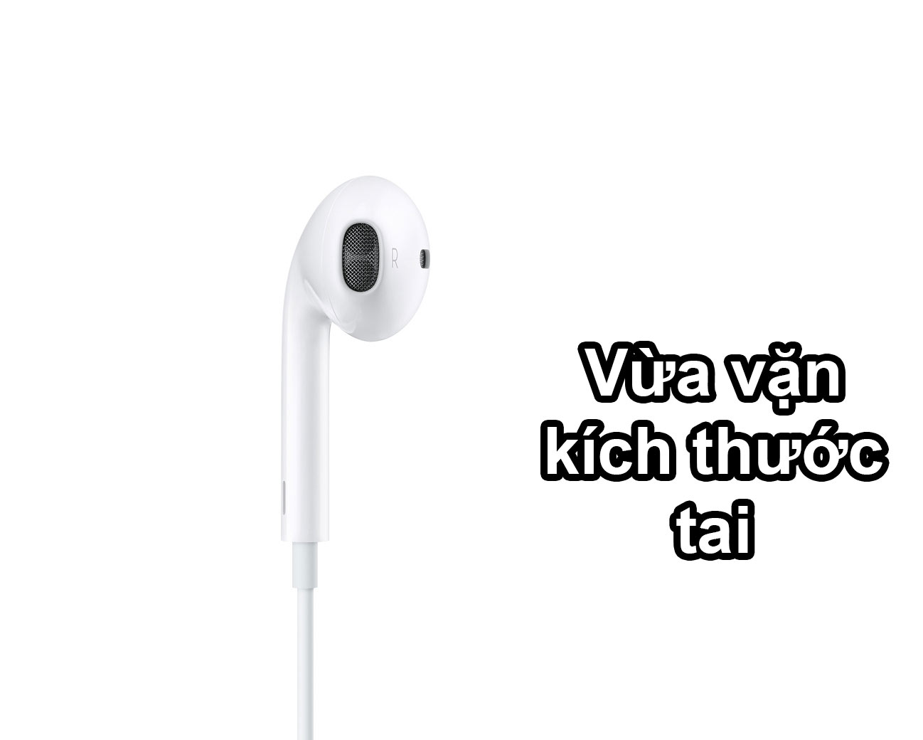 Tai nghe Apple EarPods with Lightning Connector | Vừa vặn kích thước tai