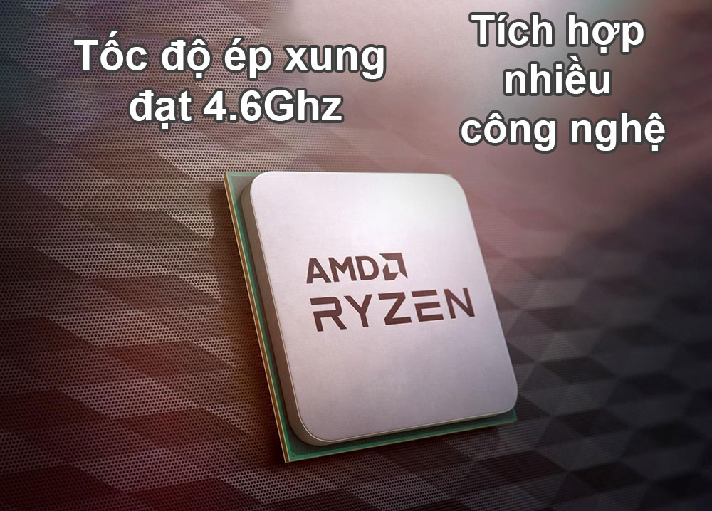 CPU AMD Ryzen 5 5600X | tốc độ ép xung đạt 4.6ghz