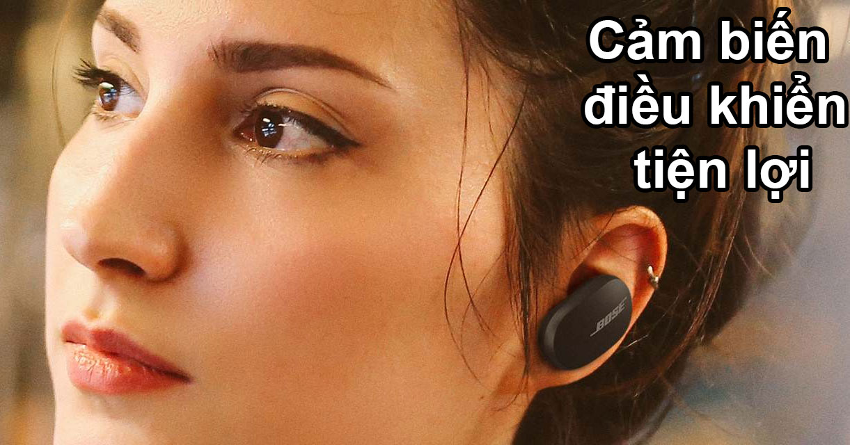Tai nghe Bose Quietcomfort earbuds màu Đen | Cảm biến điều khiển tiện lợi