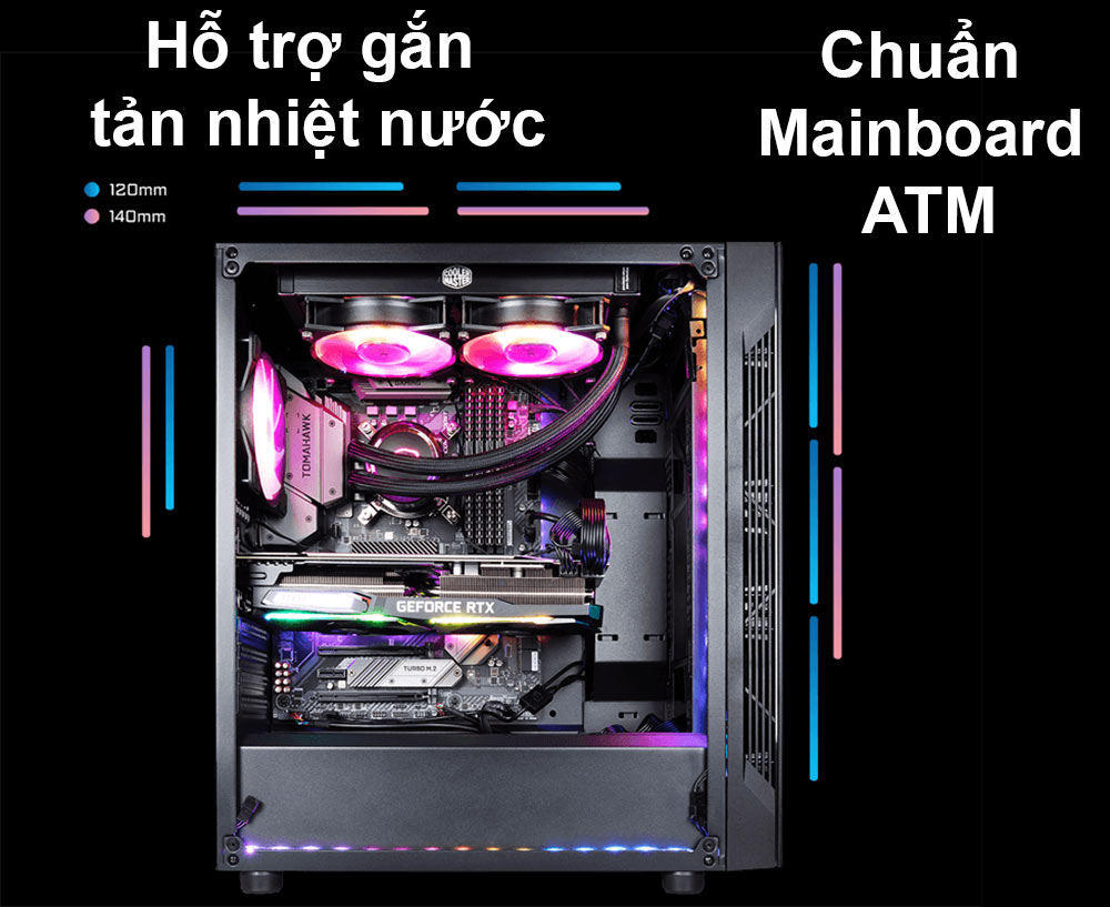 Case MSI MAG VAMPIRIC 010M |hỗ trợ gắn tản nhiệt nước