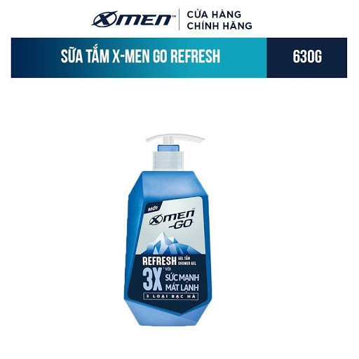 Sữa tắm X-men Go Refresh 3 loại bạc hà 630g