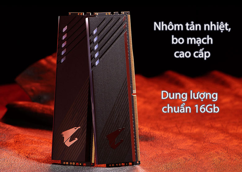 Bộ nhớ ram Gigabyte AORUS RGB 16GB (2x8GB) DDR4 3600 +Demo kit | Dung lượng 16Gb