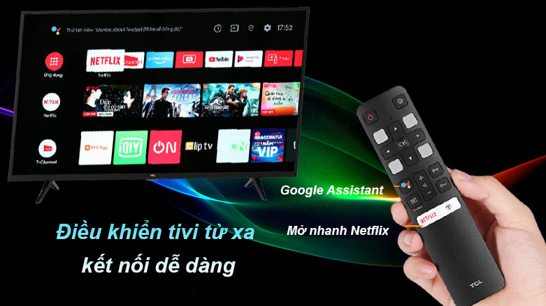 Android Tivi TCL 4K 43 inch 43P618 | Điều khiển tivi từ xa
