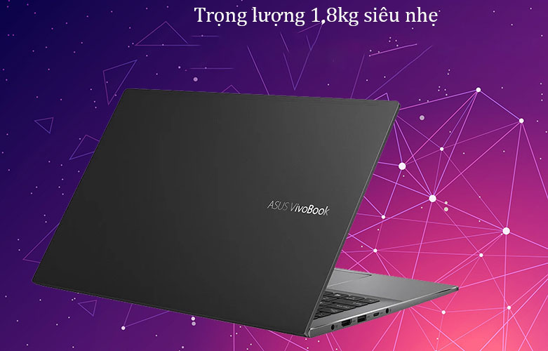 Laptop Asus Vivobook S533EA-BQ018T (i5-1135G7) (Đen) | Trong lượng 1,8 kg siêu nhẹ 