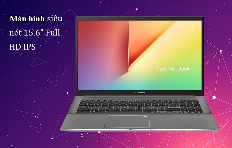Laptop Asus Vivobook S533EA-BQ018T (i5-1135G7) (Đen) | Mnà hình siêu nét 15.6 inch Full HD IPS