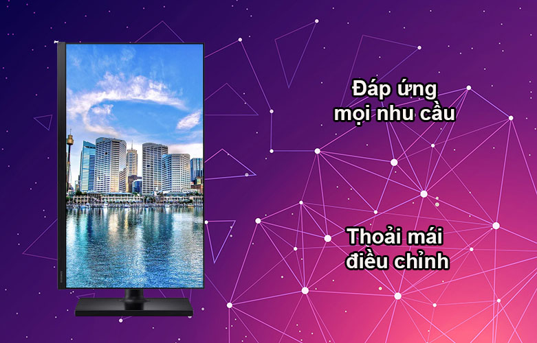 Màn hình LCD Samsung 24" LF24T450FQEXXV | Đáp ứng mọi nhu cầu, Thoải máu điều chỉnh 