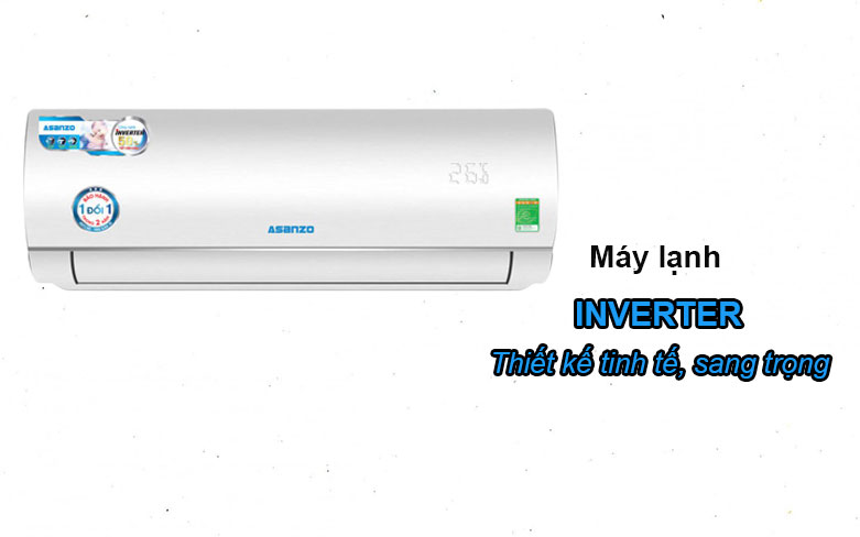 Máy lạnh Asanzo Inverter 1 HP K09N66 | Thiết kế tinh tế, sang trọng 