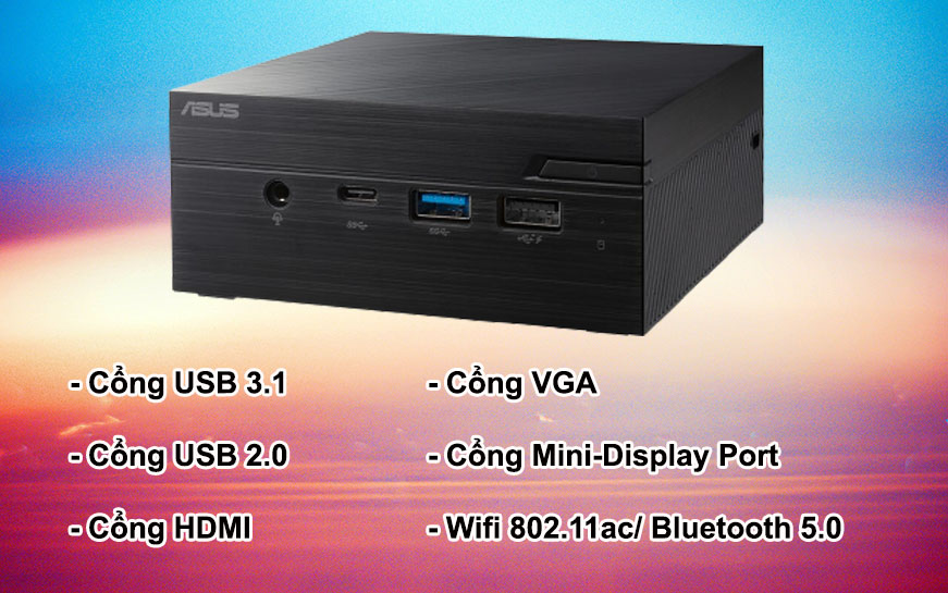 PC Mini Asus PN40-MKM1PE | Đa dạng cổng kết nối 