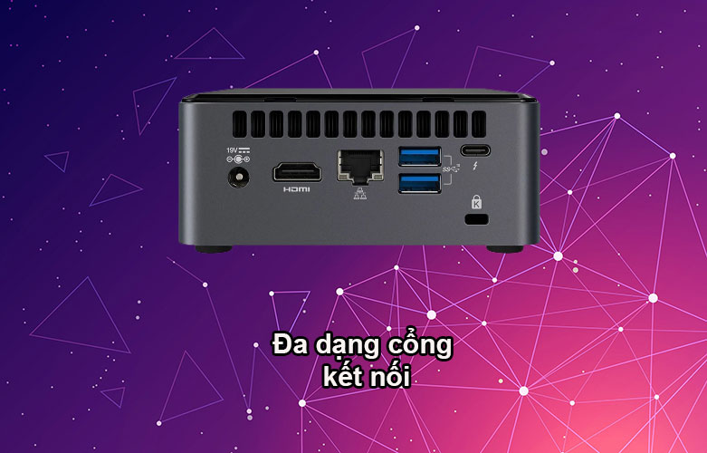 PC Intel NUC 10 Kit - NUC10i3FNH2 | Đa dạng cổng kết nối