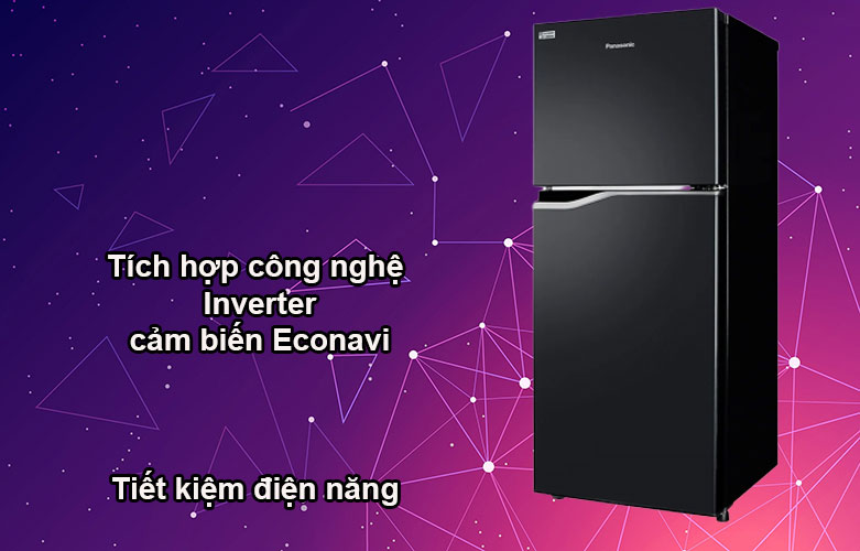 Tủ lạnh Panasonic Inverter 188 lít NR-BA229PKVN | Tích hợp công nghệ Invertẻ cảm biến Econavi, Tiết kiệm điện năng