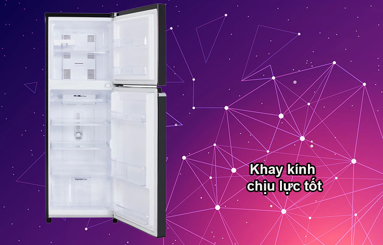 Tủ lạnh Panasonic Inverter 188 lít NR-BA229PKVN | Khay kính chịu lực tốt