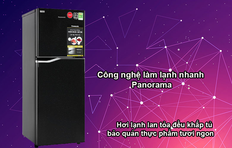 Tủ lạnh Panasonic Inverter 188 lít NR-BA229PKVN | Công nghệ làm lạnh nhanh Panorama