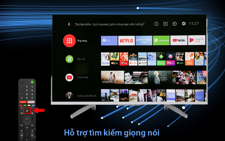 Android Tivi Sony 4K 49 inch KD-49X8500H | Hỗ trợ tìm kiếm bằng giọng nói 