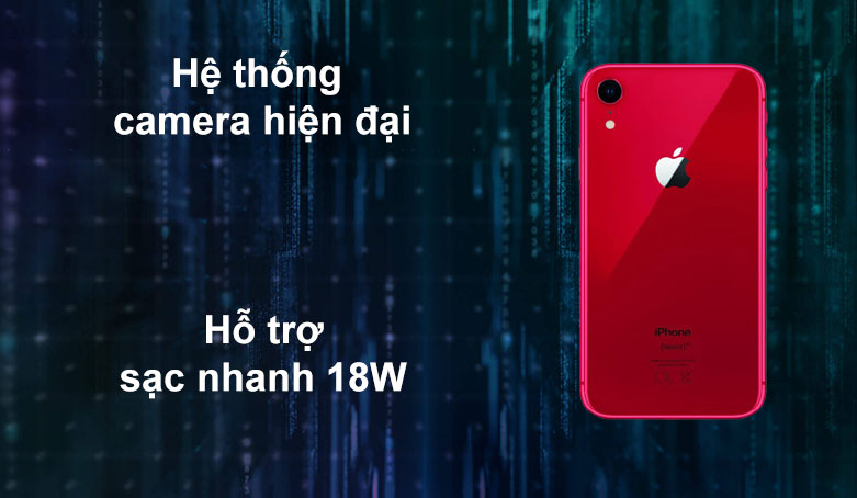 iPhone XR RED 64GB MH6P3VN/A | Hệ thống camera hiện đại | Hỗ trợ sạc nhanh 18W