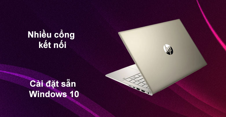 Laptop HP Pavilion 14-dv0005TU | Nhiều cổng kết nối hiện đại, Cài đăt sẵn Window 10