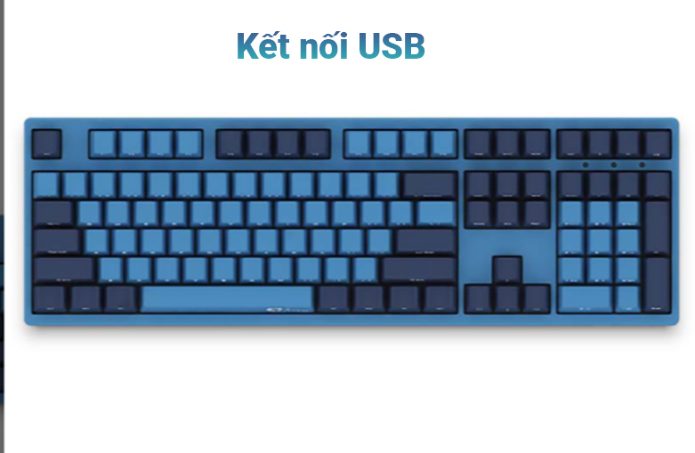 Bàn phím cơ AKKO 3108 SP (Side-printed) Ocean Star Cherry Switch (Blue) | Kết nối USB