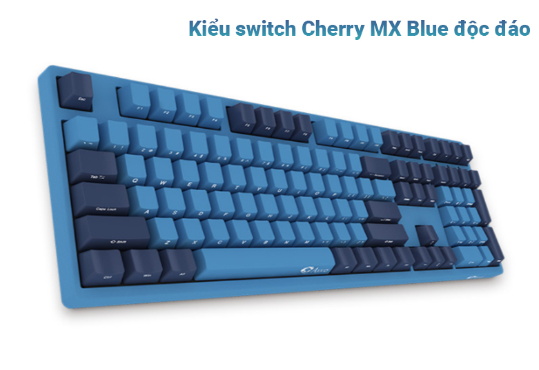 Bàn phím cơ AKKO 3108 SP (Side-printed) Ocean Star Cherry Switch (Blue) | Kiểu switch Cherry MX Blue độc đáo