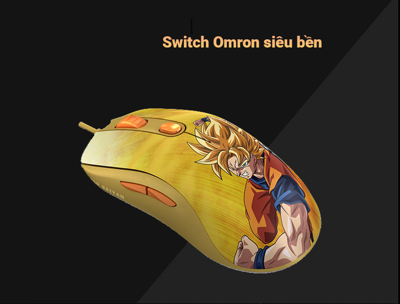 Chuột gaming Akko AG325 Dragon Ball Super - Goku SSG | Switch Omron siêu bền 