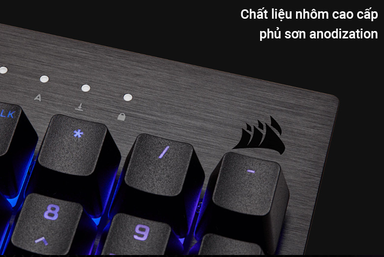 Bàn phím cơ Corsair K60 PRO SE Mx VIOLA RGB Led (CH-910D119-NA) | Chất liệu nhôm cao cấp