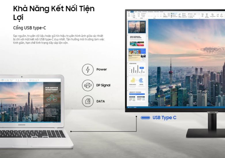 Màn hình LCD SAMSUNG LS32AM700 | Khả năng kết nối tiện lợi