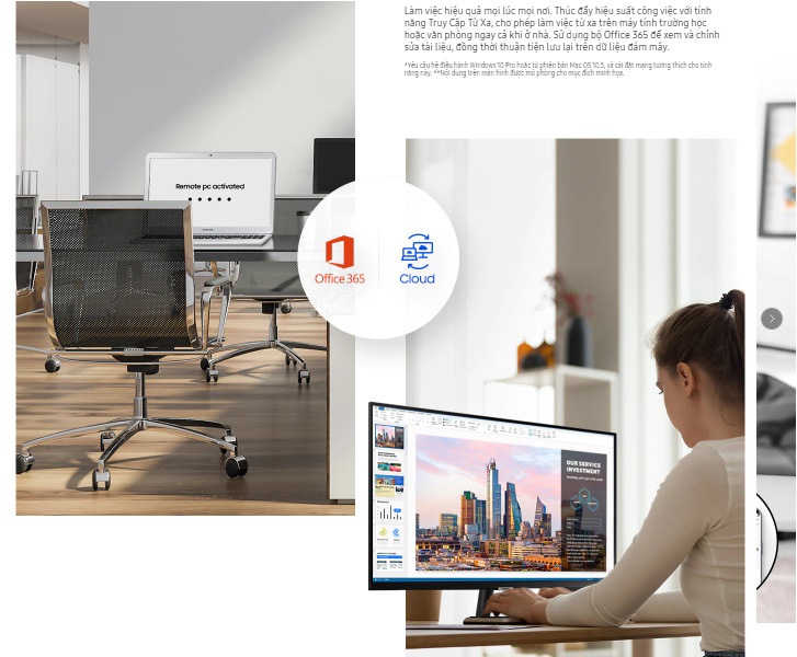 Màn hình LCD SAMSUNG LS32AM700 | Thực hiện Microsoft Office