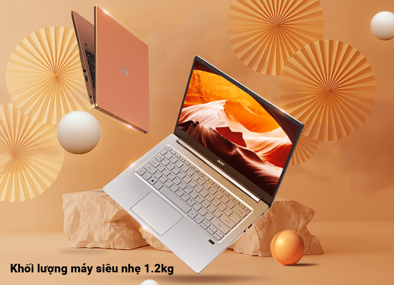 Laptop Acer Swift 3 SF314-59-568P (NX.A0MSV.002) | Khối lượng máy siêu nhẹ