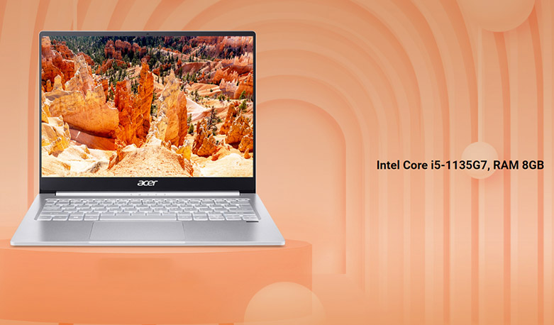 Laptop Acer Swift 3 SF314-59-568P (NX.A0MSV.002) | Cấu hình mạnh mẽ