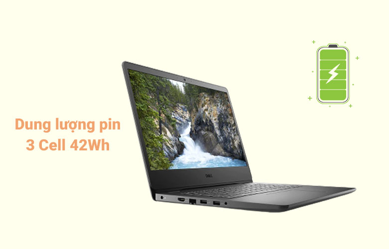 Laptop Dell Vostro 14 3400 (3400-YX51W2) (i5-1135G7) (Đen) | Dung lượng pin 3 Cell 42 Wh 