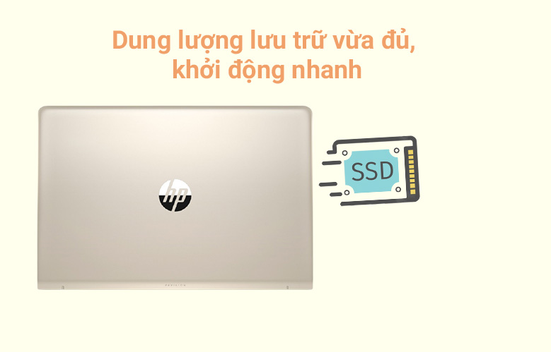 Laptop HP Pavilion 15-eg0007TX (2D9D5PA) (i7-1165G7) (Vàng) | Dung lượng lưu trữ vừa đủ 