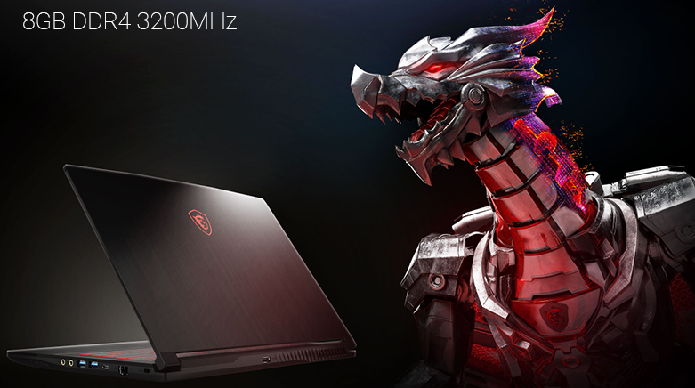Laptop MSI Thin GF63 10SC-020VN (i7-10750H) (Đen) | Bộ nhớ trong 8GB