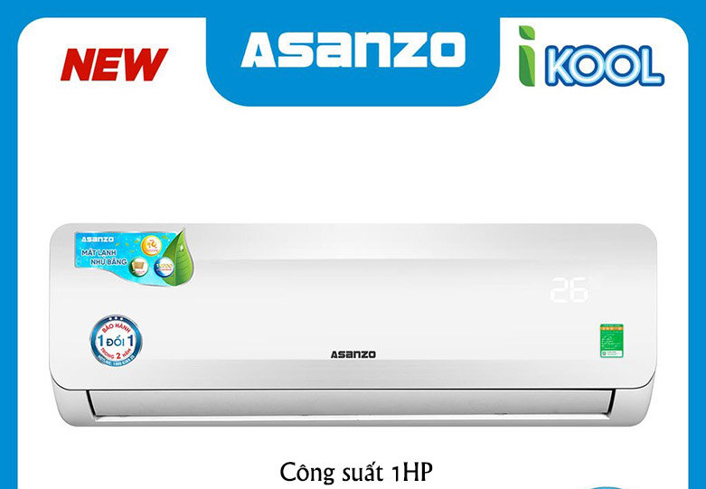 Máy lạnh Asanzo 1 HP S09N66 | Công suất 1 HP