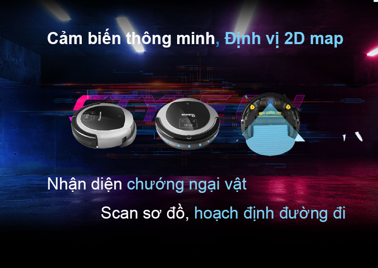 Robot hút bụi lau nhà thông minh W600 Wiffi | Cảm biến thông minh, Định vị 2D map