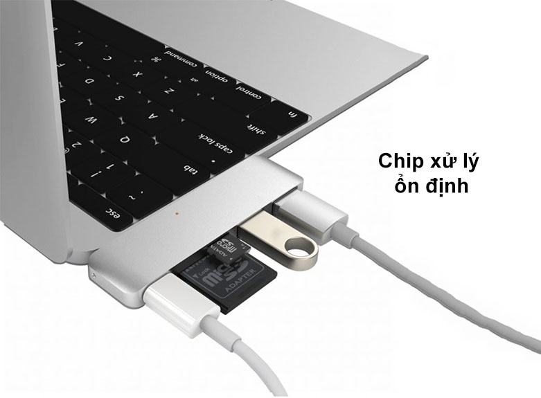 Hub USB-C 5 in 1 Hyper Drive HD21B-SL | Chip xử lý ổn định
