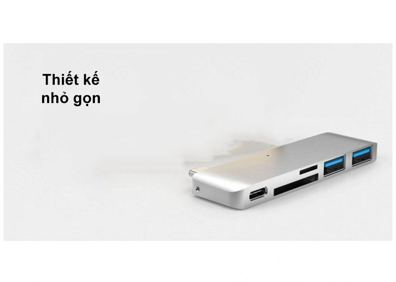 Hub USB-C 5 in 1 Hyper Drive HD21B-SL | Thiết kế nhỏ gọn