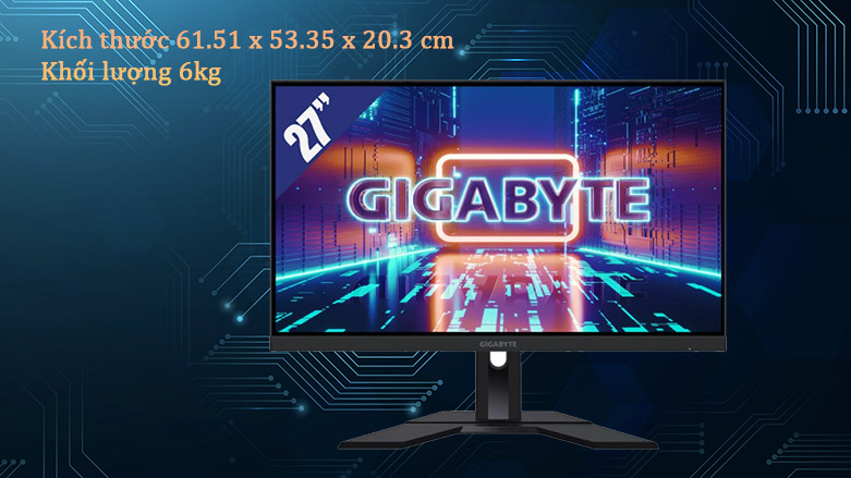 Màn hình LCD GIGABYTE 27" M27F-EK | Khối lượng vừa phải 