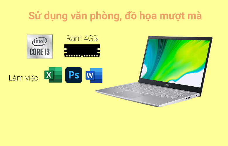 Laptop Acer Aspire 5 A514-54-38TM | Sử dụng văn phòng, đồ họa mượt mà